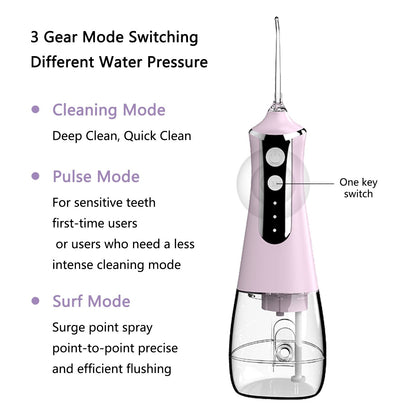 Portable Rechargeable Cordless Oral Irrigator 300ML