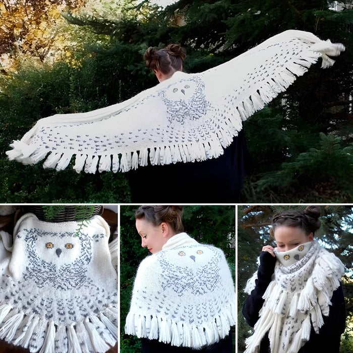 Graddi™ Snowy Owl Shawl