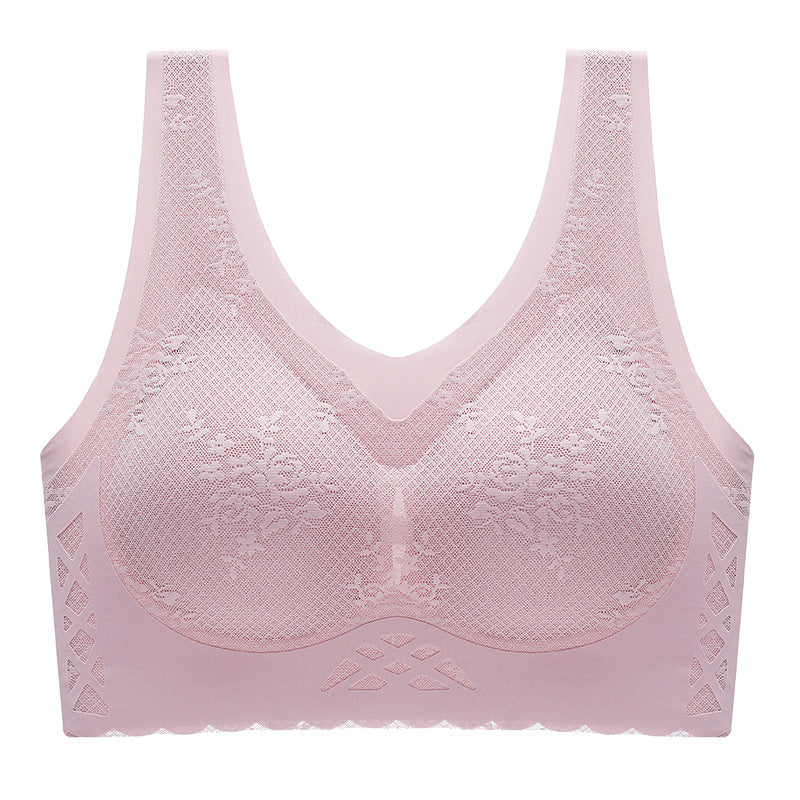 Women's comfortable latex breathable inner cup sleep bra