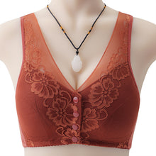 Load image into Gallery viewer, Ladies Cotton Lace Front Button Bra
