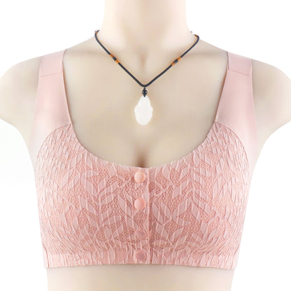Women's seamless front button underwear