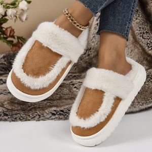 Women's Slippers Soft Plush Winter Warm Bedroom Shoes