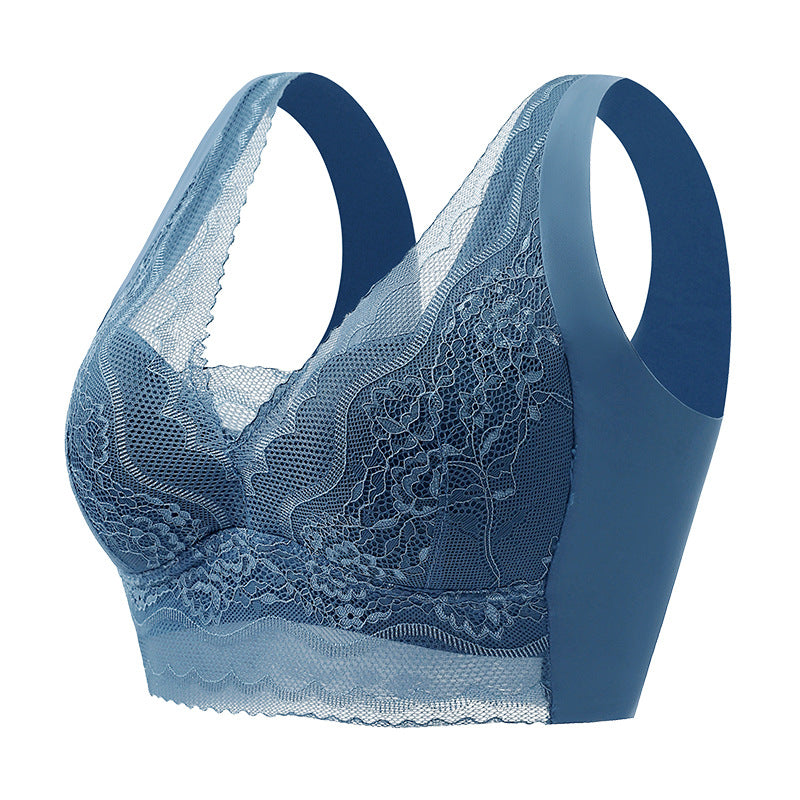 Lace anti-exposure seamless bra