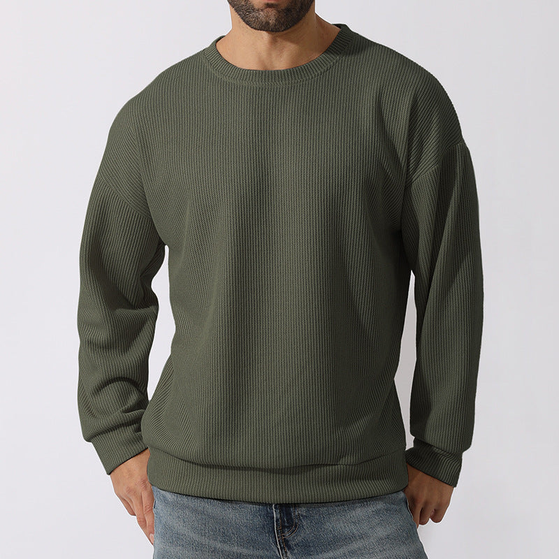 Men's Winter Sweater Loose Round Neck Thickened Sweater