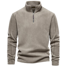 Load image into Gallery viewer, Men Fall/Winter Stand Collar Half-Zip Sweatshirt
