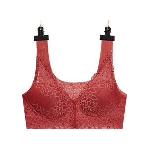 Ladies Zip Front Push Up Lace Bra