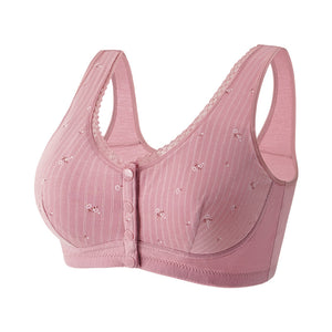 Front Button No Steel Ring Comfortable Breathable Bra