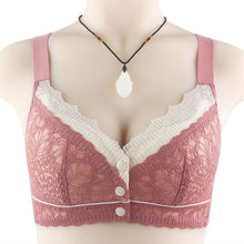 Load image into Gallery viewer, Women&#39;s Lace Front Button Adjustable Straps Bra
