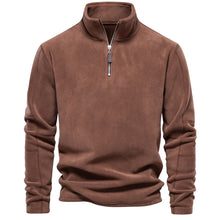 Load image into Gallery viewer, Men Fall/Winter Stand Collar Half-Zip Sweatshirt
