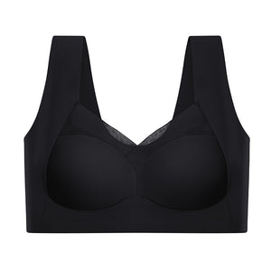 Integrated Fixed Cup GluE-free Plus Size Sports Bra