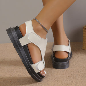 Ladies Velcro Open Toe Casual Beach Sandals