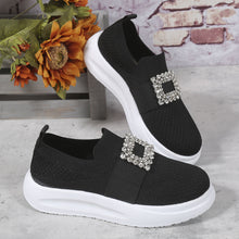 Load image into Gallery viewer, Women&#39;s Mesh Rhinestone Thick Sole Casual Shoes
