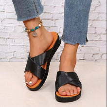 Load image into Gallery viewer, Women&#39;s wedge platform open toe slippers
