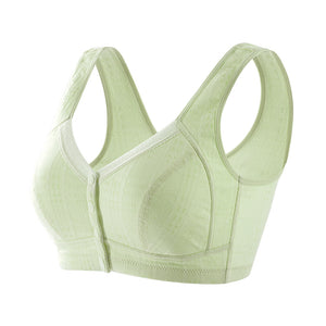 Women Cotton Front Button Bra,Mother Bra