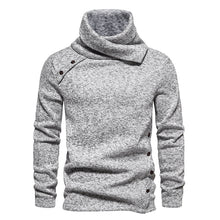 Load image into Gallery viewer, Men&#39;s Ribbed Knit Zipper Plain Stand Collar Pullover Sweater
