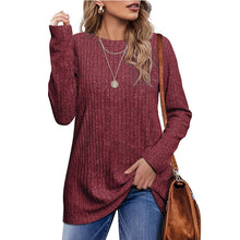 Load image into Gallery viewer, Womens Tunic Tops Long Sleeve Shirts Crew Neck Twist Front lightweight Sweaters
