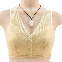 Load image into Gallery viewer, Ladies Soft Cotton Lace Front Button Bra
