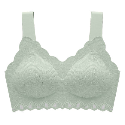 Women's one-piece extended strap latex bra