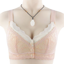 Load image into Gallery viewer, Women&#39;s Lace Front Button Adjustable Straps Bra
