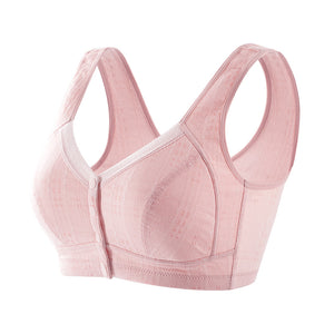 Women Cotton Front Button Bra,Mother Bra