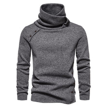 Load image into Gallery viewer, Men&#39;s Ribbed Knit Zipper Plain Stand Collar Pullover Sweater
