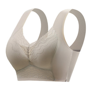 Women Solid Comfort Wireless Lace Bra