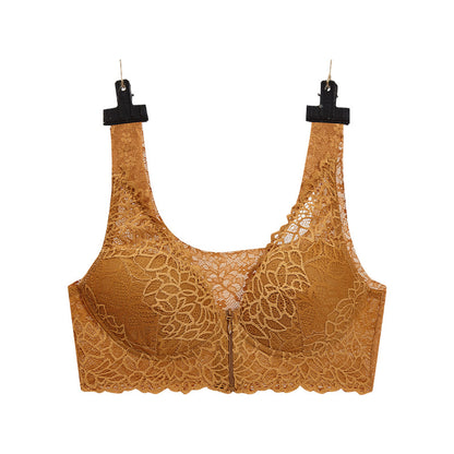 Ladies Zip Front Push Up Lace Bra