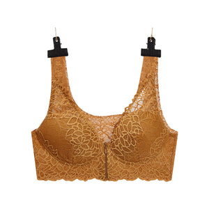 Ladies Zip Front Push Up Lace Bra