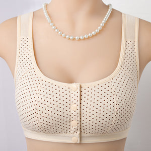 Large size sponge front button sleep bra