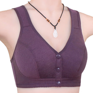 Ladies Cotton Tank Front Button Bra