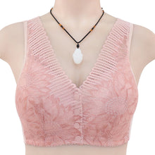 Load image into Gallery viewer, Ladies Soft Cotton Lace Front Button Bra
