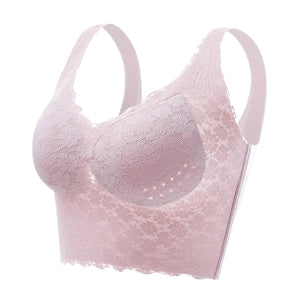 Women Seamless Lace Underwear Large Bralette Breathable Padded Wire Free Bras