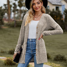 Load image into Gallery viewer, Sweaters for Women Cardigan Dressy Solid Open Front Long Knited Cardigan Sweater Fashion Loose Fit Coat Tops
