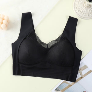 Women's Lace Wide Shoulder Strap Beautiful Back Bra