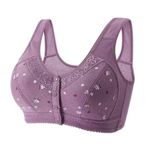 Pure Cotton Wireless Front Breasted Bra