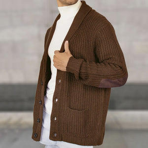 Men Long Sleeve Loose Cardigan Turn-down Collar Coat