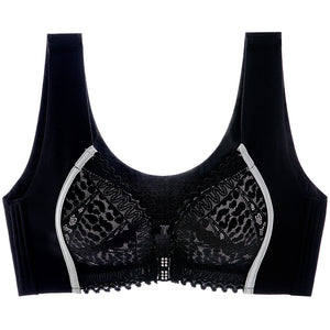 Thin Front Button Push Up Anti-Sag Sports Bra