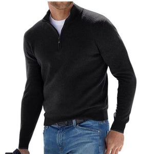 Mens Long Sleeve Polo Shirts Casual Zipper Golf Shirts Fashion V-Neck Wool Blend Athletic Tennis T-Shirt Tops