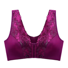 Load image into Gallery viewer, Large size lace push-up breathable ultra-thin front button bra
