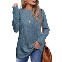 Load image into Gallery viewer, Womens Tunic Tops Long Sleeve Shirts Crew Neck Twist Front lightweight Sweaters
