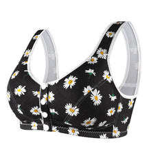 Load image into Gallery viewer, Women&#39;s wide shoulder strap front button printed underwear
