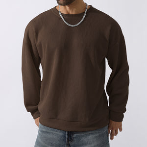 Men's Winter Sweater Loose Round Neck Thickened Sweater