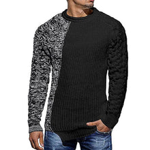 Load image into Gallery viewer, Mens Slim Fit Crew Neck Thick Sweaters Color Block Big and Tall Knit Pullovers
