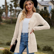 Load image into Gallery viewer, Sweaters for Women Cardigan Dressy Solid Open Front Long Knited Cardigan Sweater Fashion Loose Fit Coat Tops
