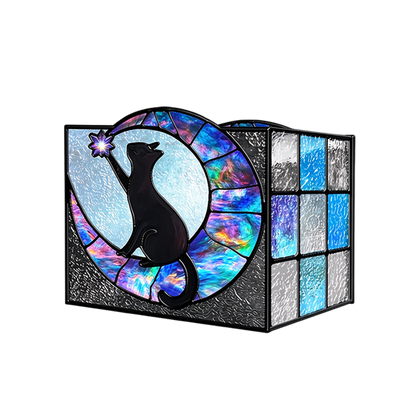 Amoroart Stained-Glass-Style Pen Holder