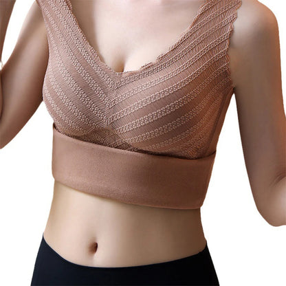 Women‘s Thermal Vest Pure Color Warm Fashion Comfort Home Daily Bed Acrylic Warm Breathable V Wire Sleeveless Fall Winter Black Pink