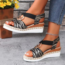 Load image into Gallery viewer, Women Summer Wedge Fish Mouth Roman Sandals
