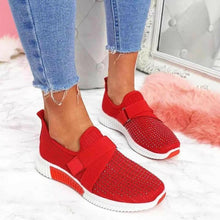 Load image into Gallery viewer, Women&#39;s Breathable Slip On Mesh Rhinestone Trainers Shoes
