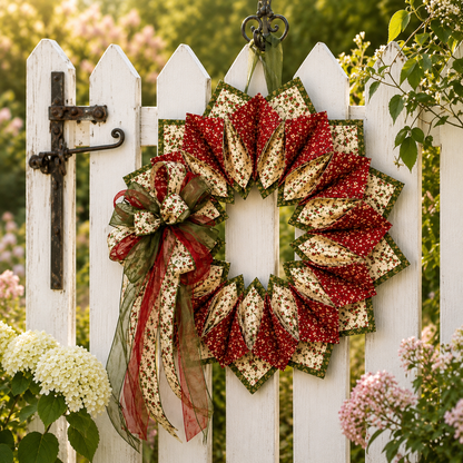 American 250th Anniversary Patriotic Flower Wreath
