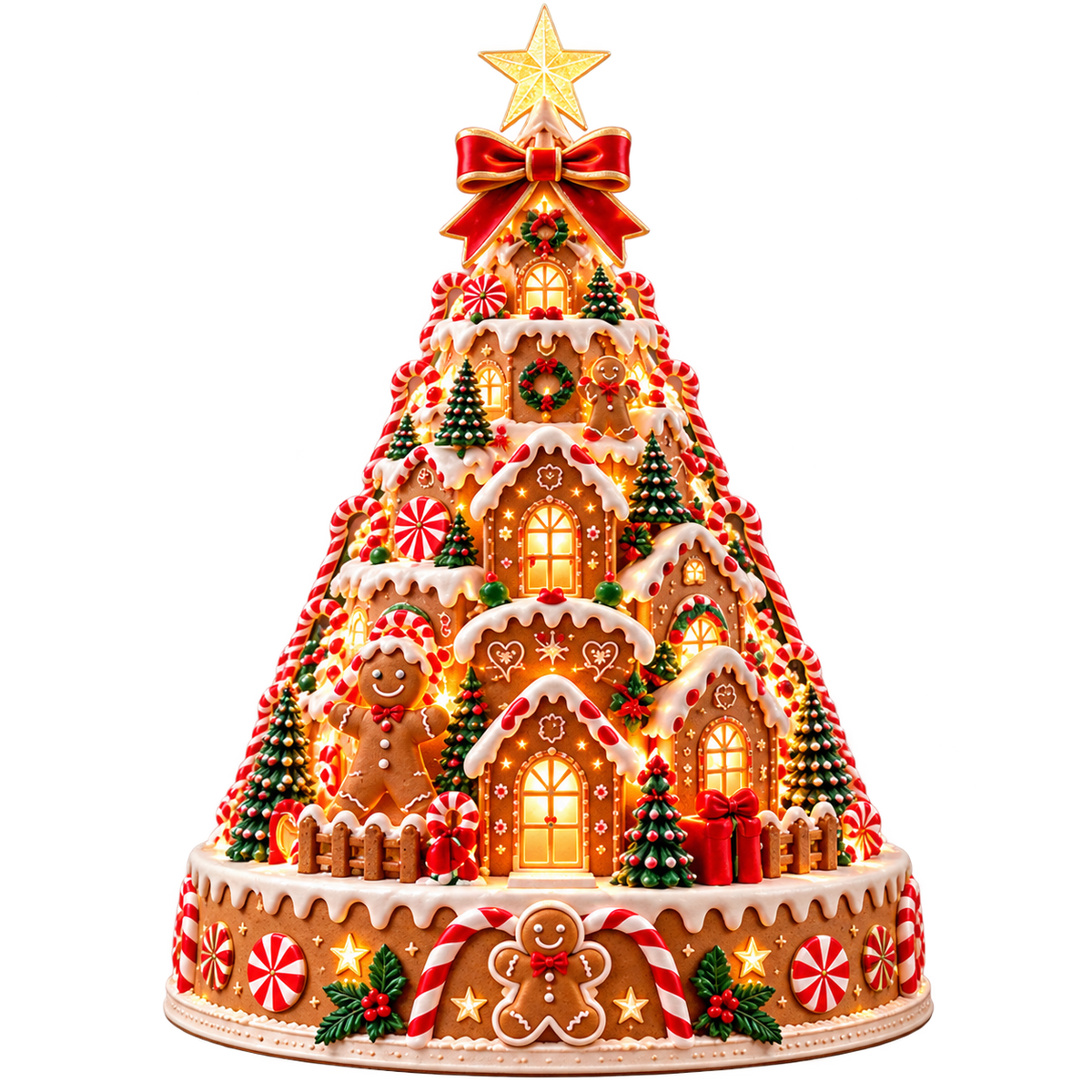 Esslyn Lighted Christmas Village Projection Tree
